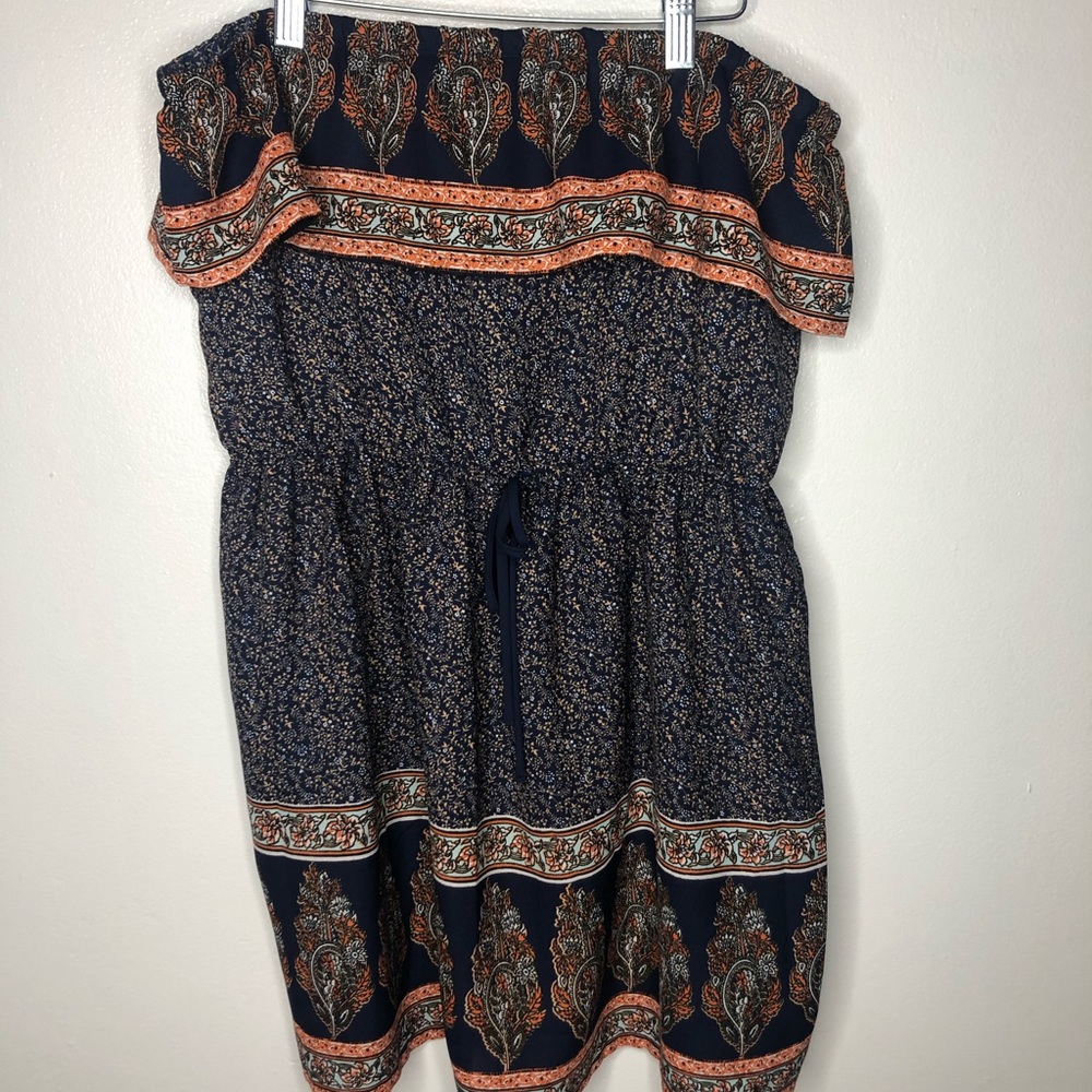 Band of Gypsies Boho Strapless Dress